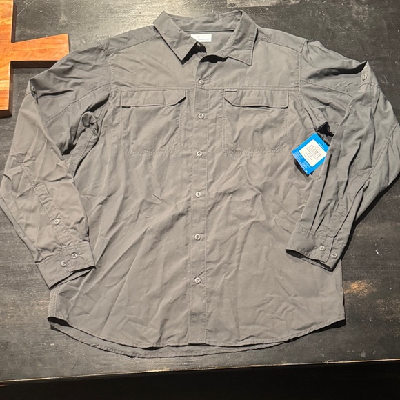 Columbia Other - NEW Columbia Omni Shade Sun Protection Men's Gray Button-Up Size Large